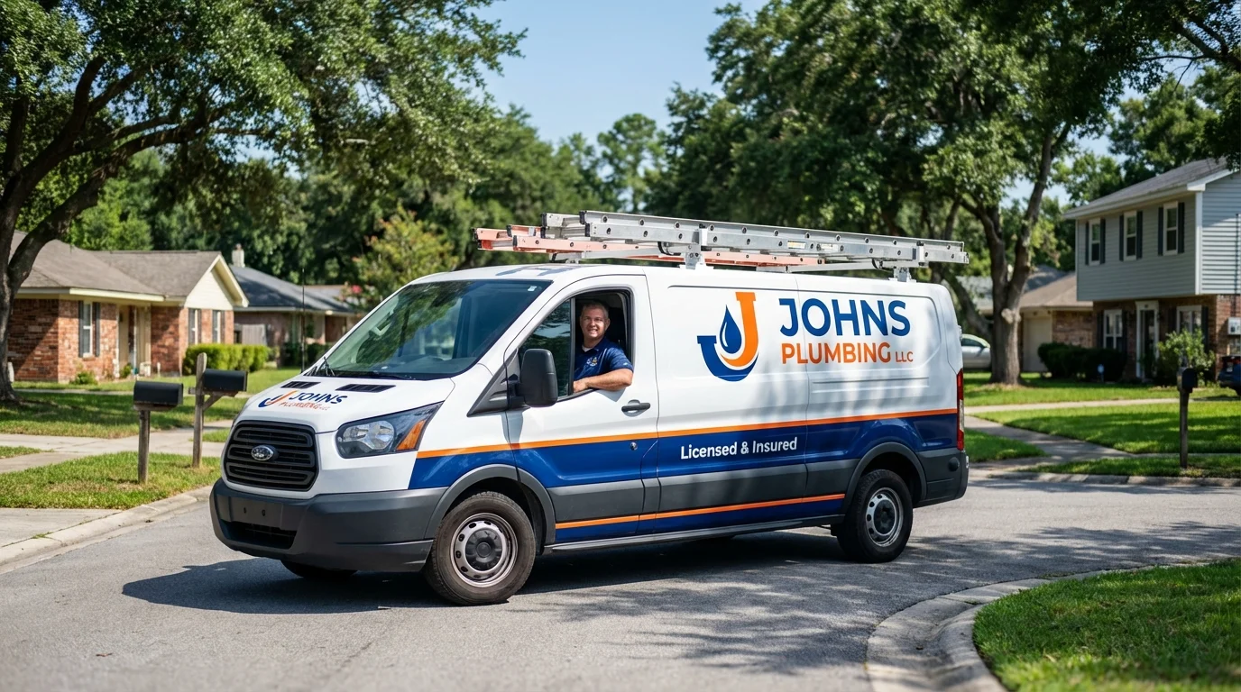 Johns Plumbing LLC service van in Port Hueneme, CA