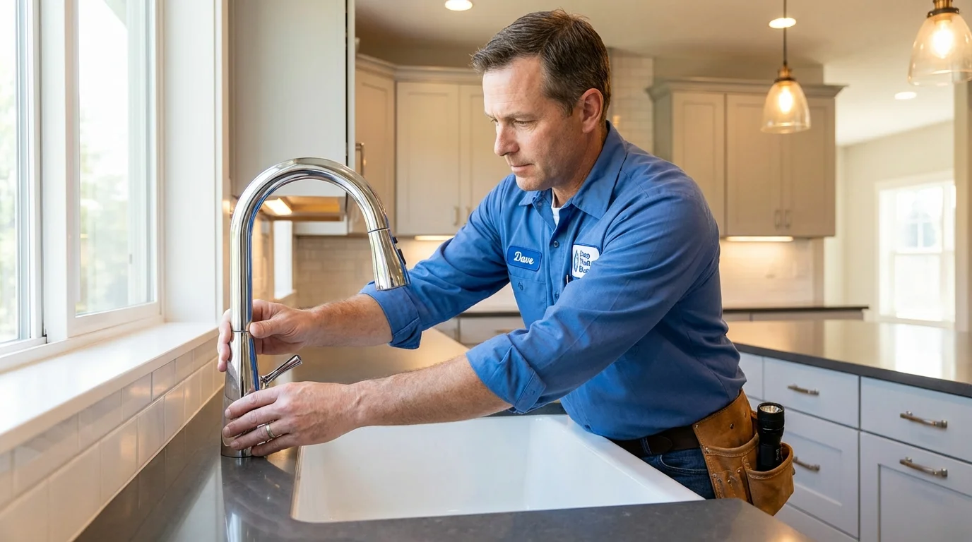 Kitchen faucet installation by Johns Plumbing LLC in Port Hueneme